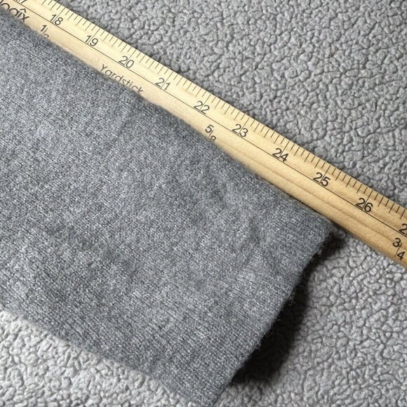 Eddie Bauer Mens Sweater Extra Large Quarter Zip Wool Gray Blue Stripe 1/4 Zip - Picture 10 of 13